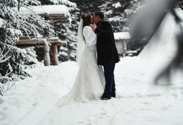 Winterse bruiloft in Twente